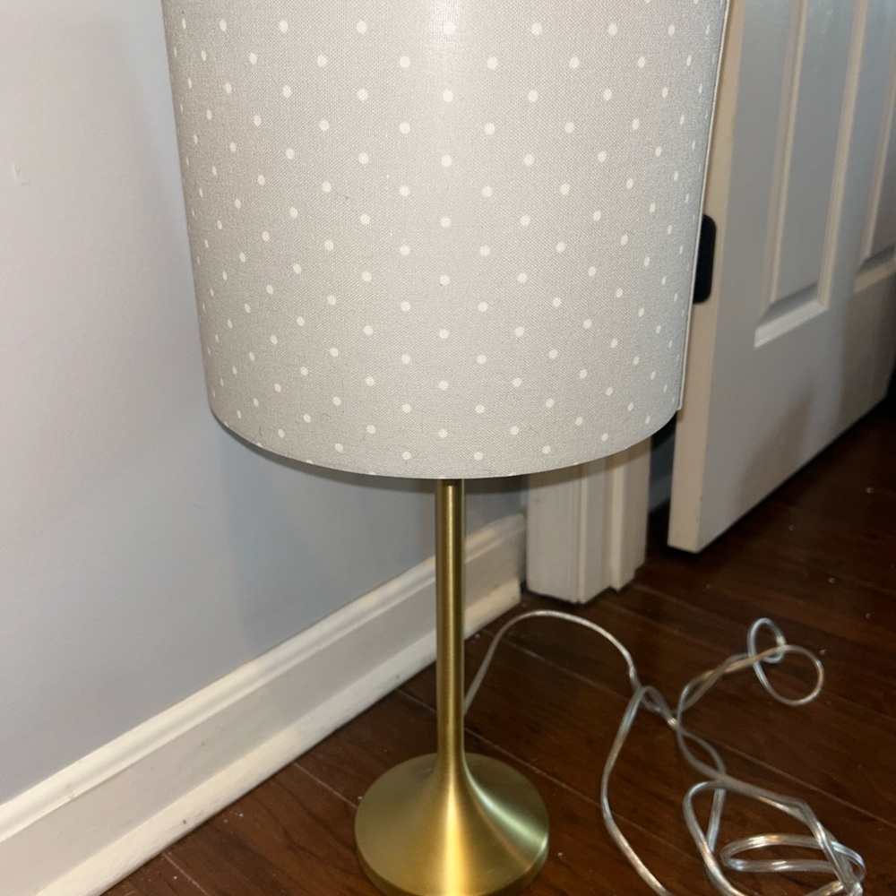 Kate Spade Polka Dot Table Lamp with Gold Base